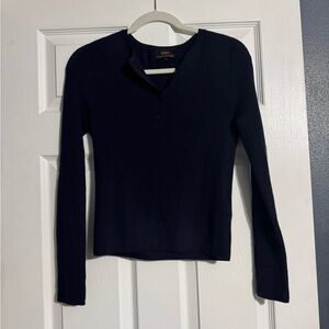 Quince 100% Mongolian Cashmere Henley Top